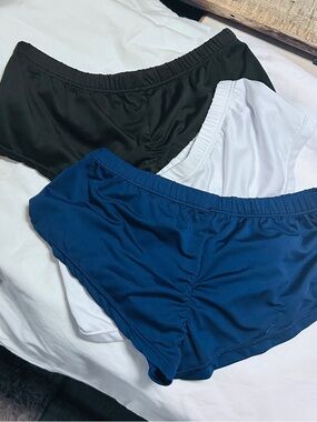 🔥🔥🔥 3-Pack Scrunch Butt Booty Shorts - Navy Blue, Black, Bright Ass White